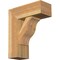 Ekena Millwork Funston Block Rough Sawn Bracket w/ Offset Brace, Western Red Cedar, 8"W x 20"D x 24"H BKT0806X20X24FST05RWR - alternate 1